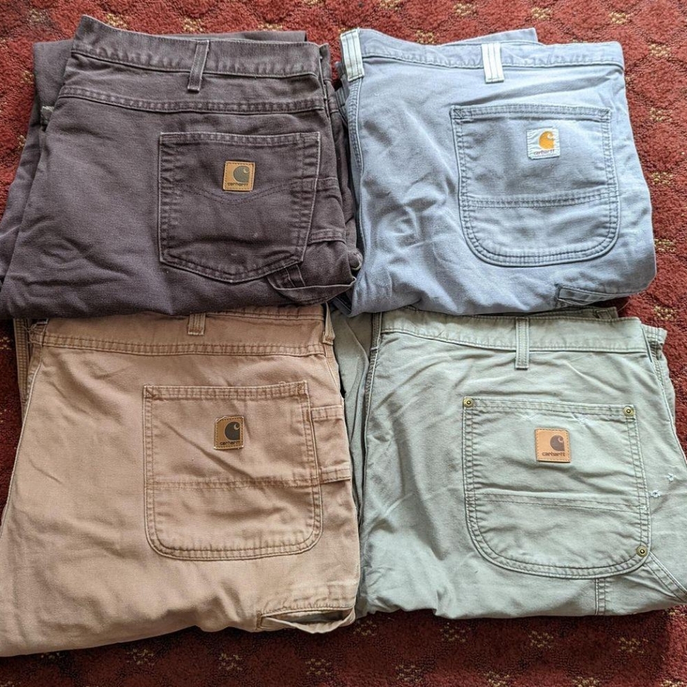 Carhartt bundle (4 pairs) 44 & 42 x 30 men's pants one double knee